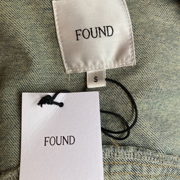 FOUND Azar Studded Oversized Denim Jean Jacket NWT Statement Layering Piece - Picture 9 of 16